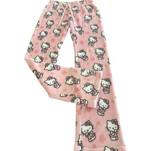 Hello Kitty Pink Cartoon Pajama Bottoms size M junior